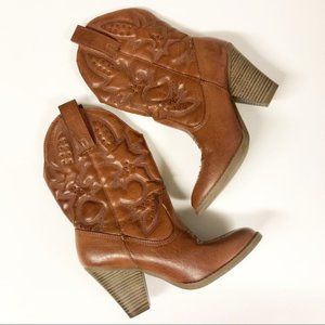Target Studded Faux Leather Cowboy Boots